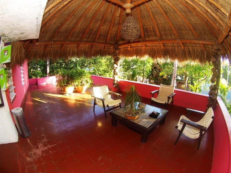 Hotel Flamingos — Lounge bajo la palapa